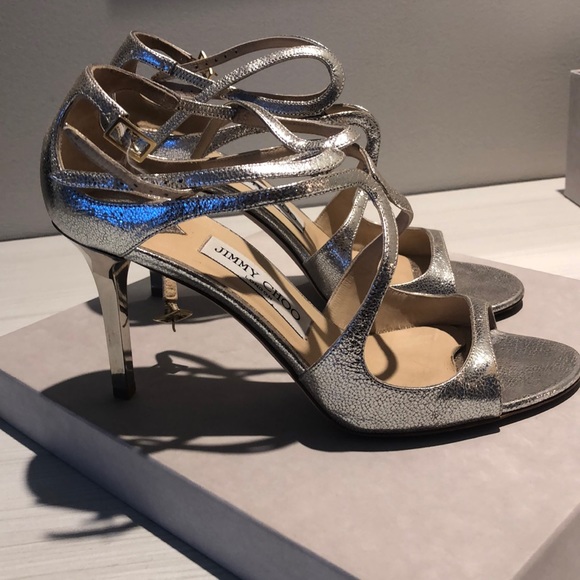 Jimmy Choo Ivette 75mm Champagne 38 - Picture 3 of 11